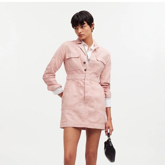 NWT Madewell x MN Dye Studio Denim Patch-Pocket Mini Dress - Picture 1 of 7